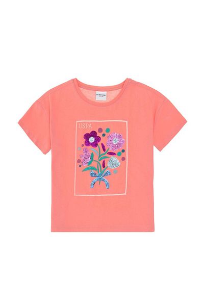 U.S. Polo Assn. Girl's Pink T-Shirt Tekspor 211154 .2