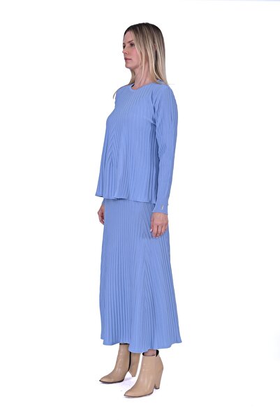 Invee Синя плетена пола İNVEE 6984