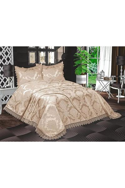 DENİZLİ ÇEYİZ Prestij Home Aden - Jacquard Chenille Pique Bedspread Set
