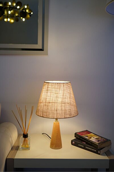 retro home design Ahşap Ayaklı Dokuma Şapkalı El Yapımı Şık Dekoratif Abajur ...