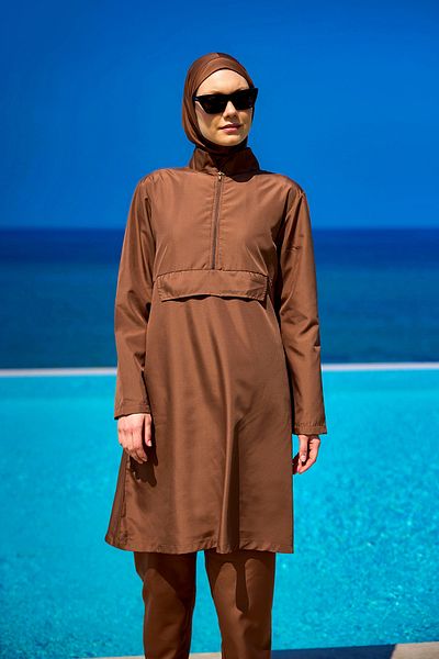 Riva Mera Andalus Full Covered Hijab Swimsuit A2503-3 Brown