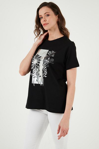 Fashion Friends Tricou din bumbac cu decolteu rotund - TRIOC 24Y0714K1