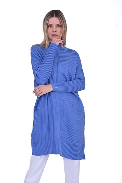Invee INVEE 6711 Pulover din amestec de lână albastră