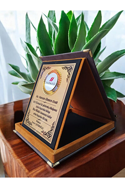 TUNA REKLAM KAHVERENGİ DERİ KUTULU ALBÜM PLAKET