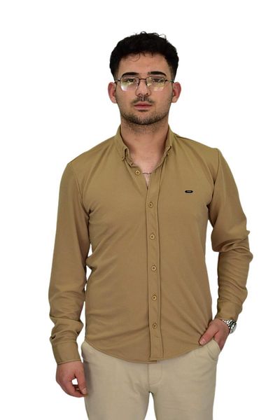 BAGLAN Мъжка спортна риза Silim Fit от ликра BGL-ST04332