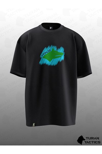 TURAN TACTICS Tricou unisex supradimensionat GÖKTÜRK v2