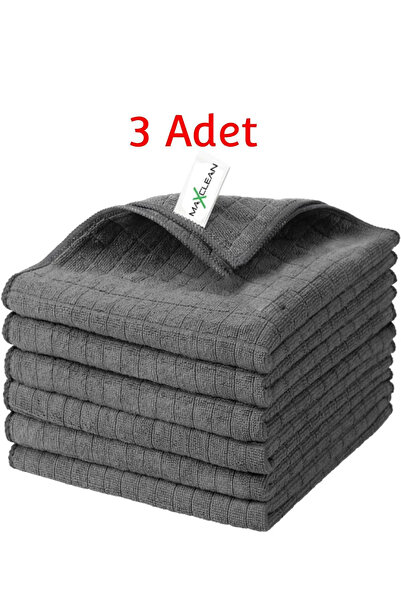 MaxClean ( 3 Adet ) Mikrofiber Mutfak Temizlik Bezi 40*40 Cm Leke Tutmaz Koku...