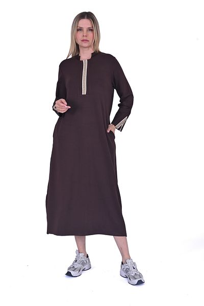 Invee 6754 Rochie maro cu două fire