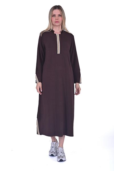 Invee 6754 Rochie maro cu două fire