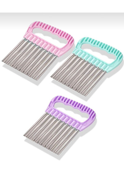 Ranüş Home Dalga Şekilli Patates Cips Dilimleyici Kesici Doğrayıcı Tırtıklı P...