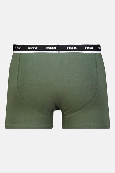 RBX Men 3 Pieces Brand Logo Boxer Briefs, Black/olive