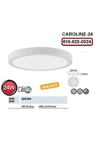 Horoz Elektrik 10 Pcs 24W Led White Stylish Caroline-24 over Panel