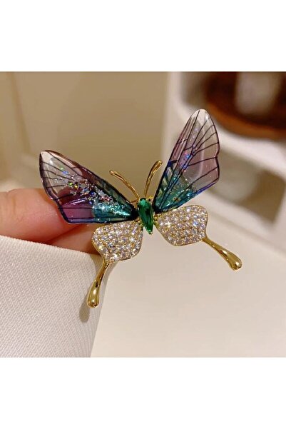 Choice دبوس على شكل فراشة ونحلة S045 جميل للنساء من أحجار الراين اللامعة والل...