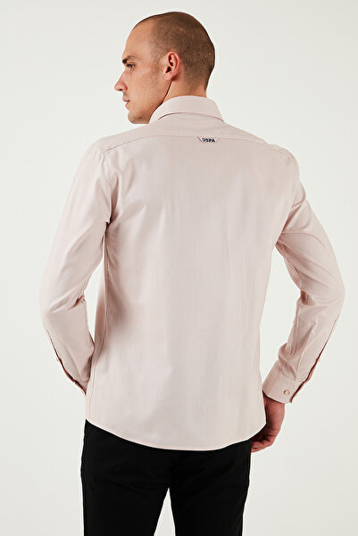 U.S. Polo Assn. U.S. Polo % 100 Pamuk Slim Fit Düğmeli Yaka Logolu Gömlek Erkek GÖMLEK G081SZ0042082904