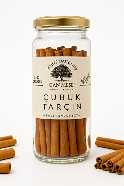 Can Meşe Çubuk Tarçın 40 gram %100 Doğal (ENDONEZYA) Cinnamon Sticks, Cinnamo...