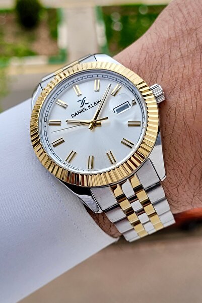 Daniel Klein Gold Gümüş Renk 42 Mm Takvimli Erkek Kol Saati