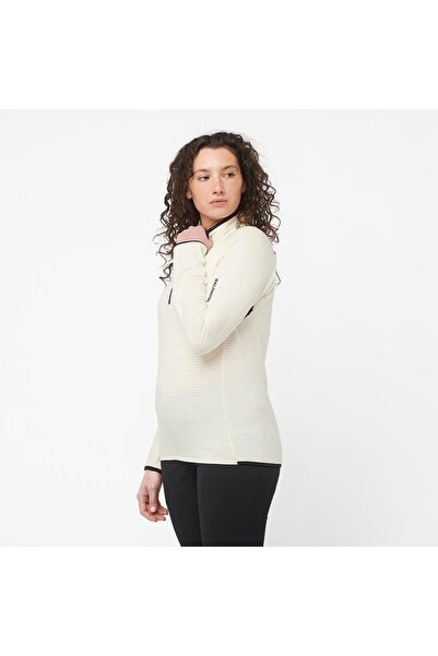 Salomon ESSENTIAL LIGHTWARM  Kadın Yarım Fermuar Polar Vanilla Ice LC2114800