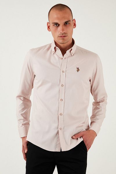 U.S. Polo Assn. ΒΑΣΗ. Polo slim fit % 
 
    Ανδρικό πουκάμισο με λογότυπο 100 βαμβακερά κουμπιά G081SZ 0042082904