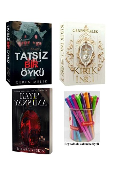 İndigo Kitap Kırık İnci / Tatsız Bir Öykü / Kayıp Yansıma Ciltsiz Set Renkli ...