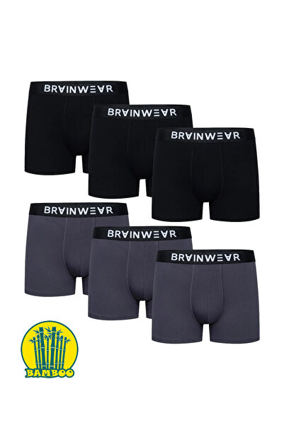 BRAINWEAR Ανδρικά 6 Pack Lycra Bamboo Boxer - Premium Luxury Boxed