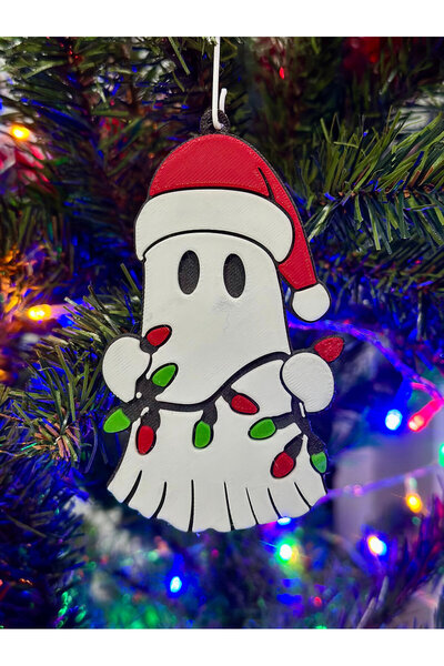 genomera Set de 2 ornamente pentru bradul de Crăciun Ghost