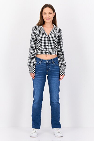 Esprit Women Straight Fit Washed Stretchable Denim, Blue