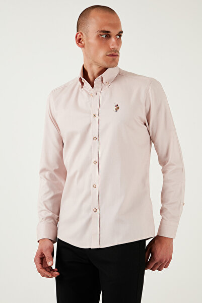 U.S. Polo Assn. U.S. Polo % 100 Pamuk Slim Fit Düğmeli Yaka Logolu Gömlek Erkek GÖMLEK G081SZ0042082904