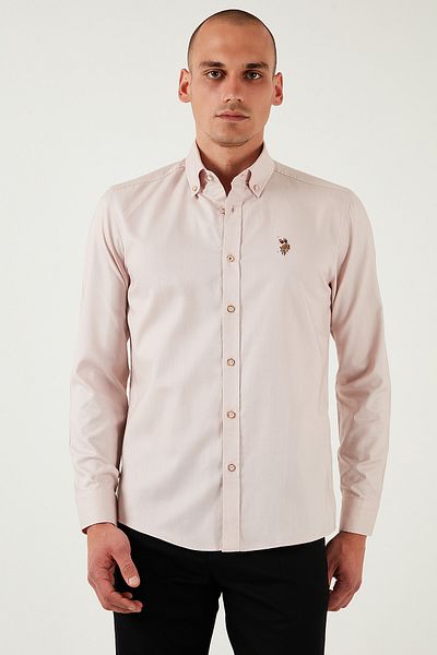 U.S. Polo Assn. ΒΑΣΗ. Polo slim fit % 
 
    Ανδρικό πουκάμισο με λογότυπο 100 βαμβακερά κουμπιά G081SZ 0042082904