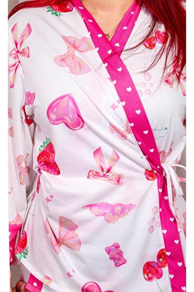 bella bonita Cotton Crossbody Tie Pjamas Set