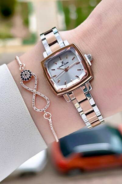 Daniel Klein Rose Gümüş Renk Kadın Kol Saati Ve Bileklik