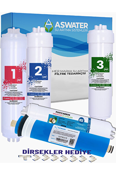 As Water Tüm Kapalı Kasa Su Arıtma Cihazları Ile Uyumlu 5'li Filtre Seti VONT...