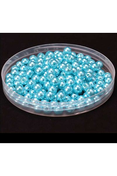 yiğit aksesuar 8 mm Glass Pearl 50 Pcs Turquoise Necklace Bracelet Jewelry Making Supplies