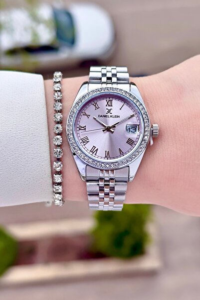 Daniel Klein Kadranı Pembe Kordonu Silver Renk 24 Ay Garantili Kadın Kol Saat...