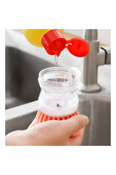 MUUN STORE Dishwashing Brush with Detergent Tank 2 Pieces