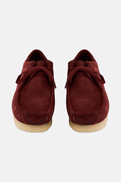 CLARKS Men Wallabee Standard Fit Lace Up Casual Shoes, Burgundy