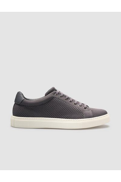 Cabani Men's Sneakers - Knitwear Gray and Lace-up