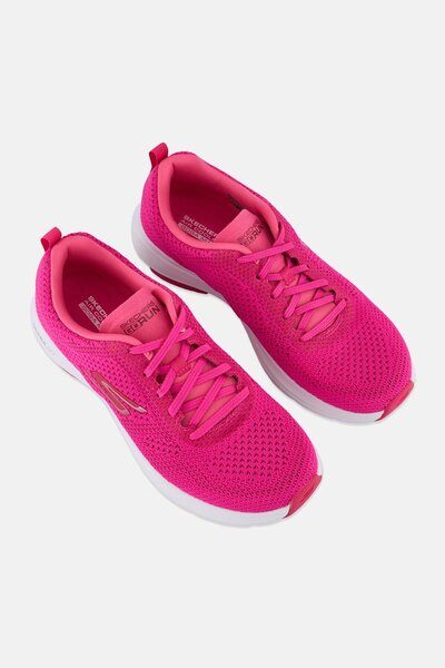 SKECHERS Women Ro Run Viz Tech Lace Up Sports Shoes, Magenta