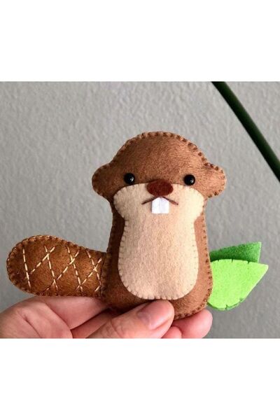 BFATASARIM سلسلة مفاتيح من اللباد السنجاب