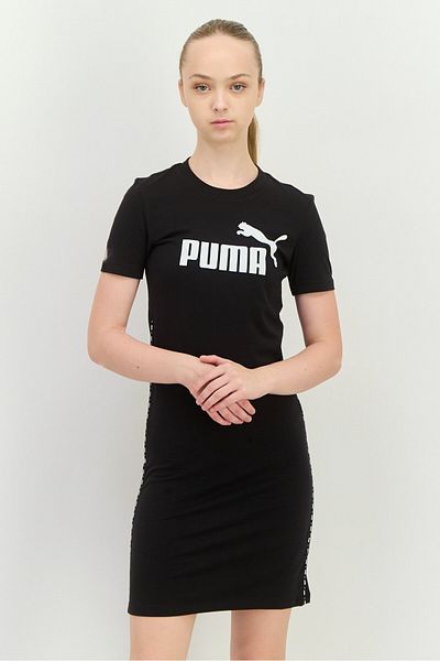 Puma Women Sportswear Fit Brand Logo Outdoors Dress, Black/ White