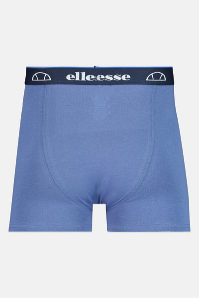 Ellesse شورت رجالي بشعار العلامة التجارية، 3 قطع، أزرق داكن/رمادي