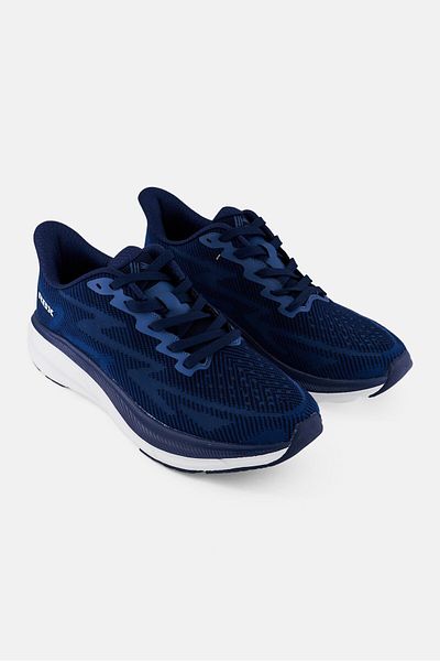 RBX Men Brand Logo Lace Up Running Sports Shoes, Navy