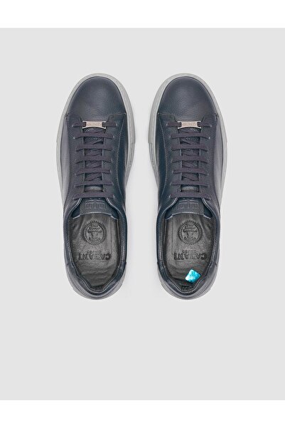 Cabani Ανδρικά αθλητικά παπούτσια από 100% γνήσιο δέρμα Navy Blue