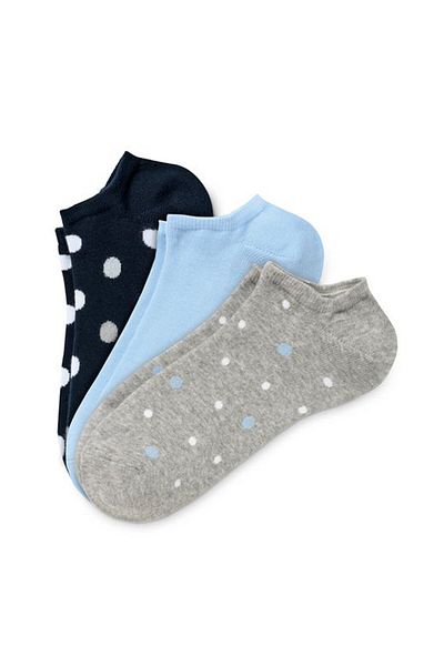 Tchibo Women 3 Pair Polka Dots Ankle Socks, Navy
