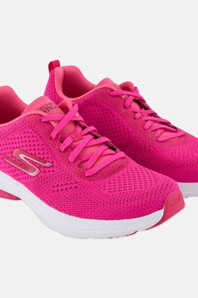 SKECHERS Women Ro Run Viz Tech Lace Up Sports Shoes, Magenta