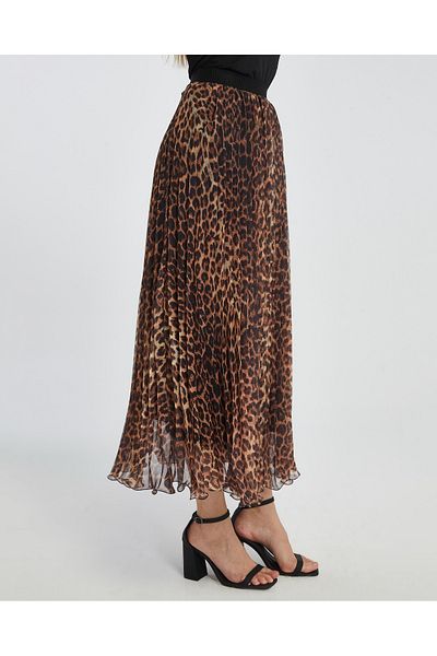 TNY Φούστα με πλισέ Leopard