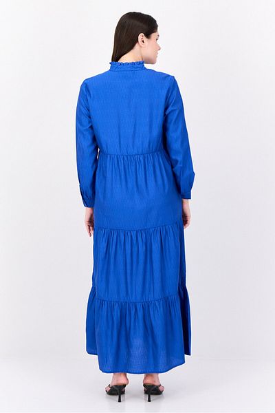 Bebe Women Textured Maxi Dress, Blue