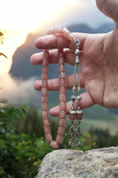 Budakoğulları Ασημί Χρώμα Κάψουλα Τσέρμπινο Ροζάριο Μήκους Καρπού - Εξαιρετικ...