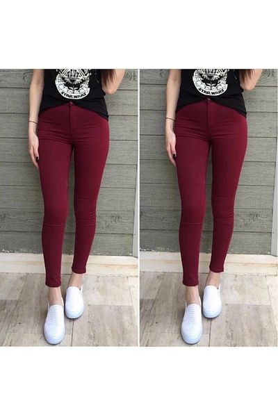 Arya Moda Gabardine Fabric High Waist Trousers 90cm Waist 38cm
