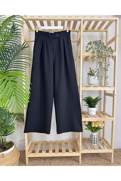 onix Black Wenka Palazzo Trousers