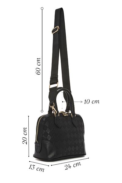 Derimod Women's Black Long Strap Printed Crossbody Bag 25Sbd 201626